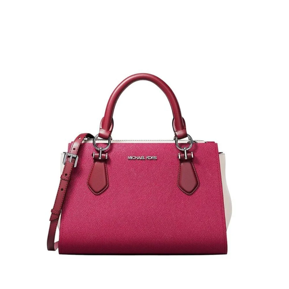 MICHAEL KORS Marilyn Small Color-Block Saffiano Leather Messenger Bag – NWT